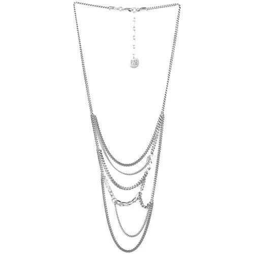 Колье ORI TAO, Rebelle, серебристое, цепи, OT-15-30251