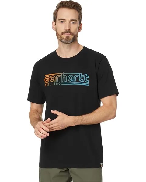 Футболка Carhartt Relaxed Fit Lightweight Short-Sleeve Logo Graphic, черный