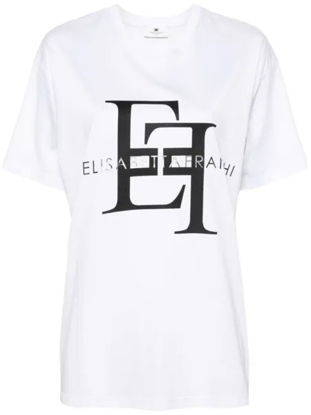 Elisabetta Franchi футболка с логотипом, белый