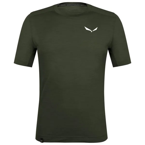 Рубашка из мериноса Salewa Agner Alpine Merino T Shirt, цвет Dark Olive