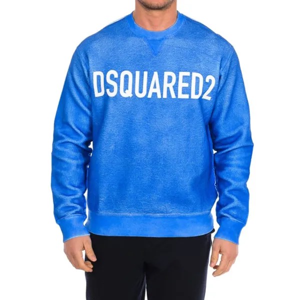 Мужская толстовка с длинным рукавом и круглым вырезом s74gu0451 s25030 Dsquared2, синий