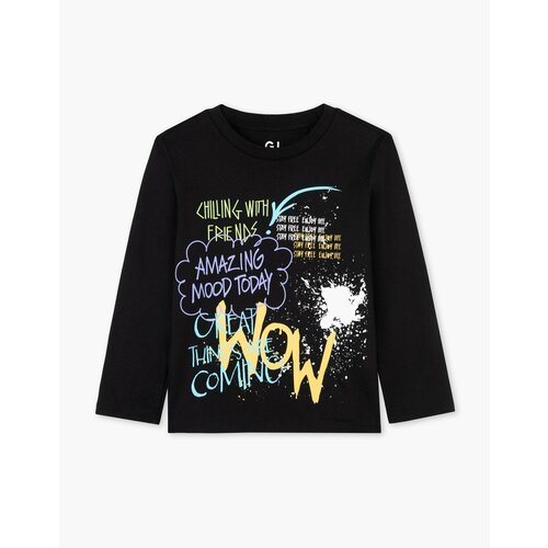 Лонгслив Gloria Jeans, размер 9-10л/140 (34), черный