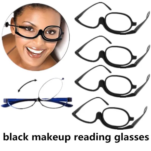 Женщины Увеличительная очки Макияж Чтение Стекло Складное глазное макияж Чтение Стекло PC Frame +1.0 ~ + 4.0 Смоляной объектив