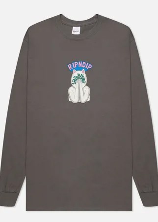 Мужской лонгслив RIPNDIP Overthinking, цвет серый, размер M