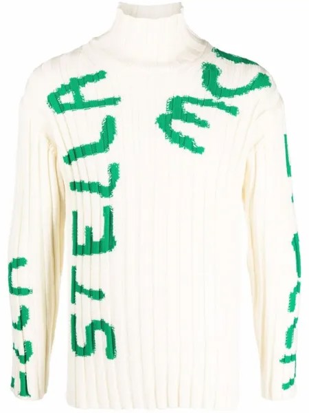 Stella McCartney джемпер с логотипом, белый