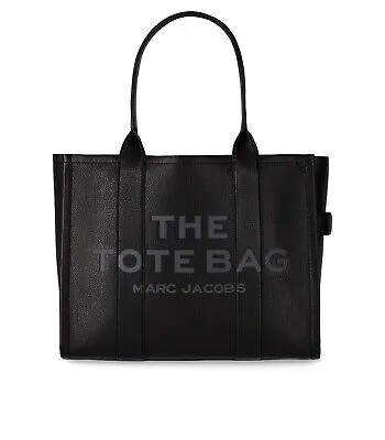 Marc Jacobs The Leather Large Tote Black Bag Woman