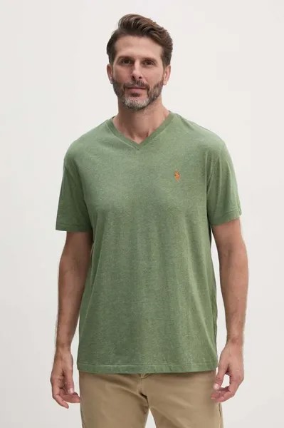 Хлопковая футболка Polo Ralph Lauren, зеленый