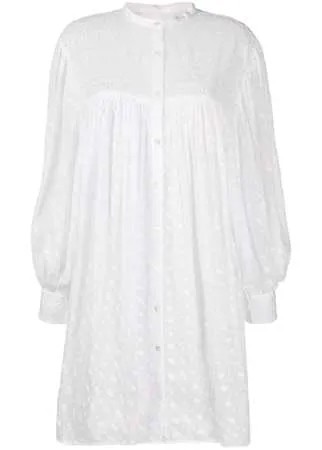 Isabel Marant Étoile платье-рубашка с английской вышивкой