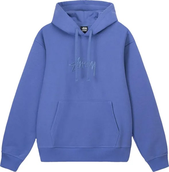 Худи Stussy Stock Logo Appliqué Hoodie 'Denim', синий