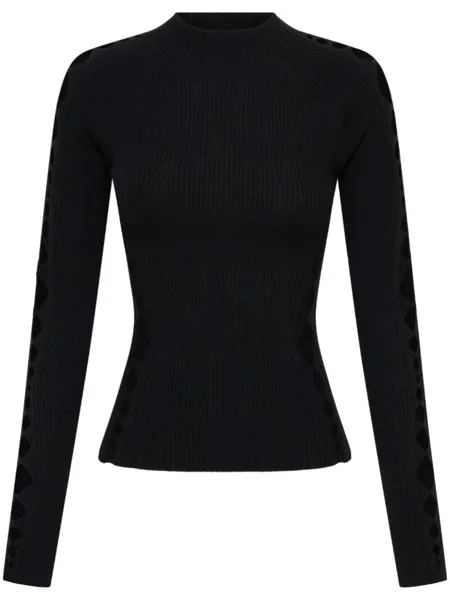 Шерстяной джемпер Snake Diamond Skivvy Dion Lee, черный