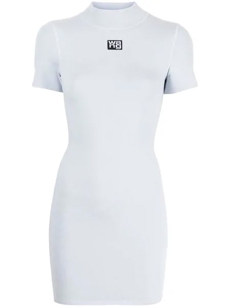 Alexander Wang платье мини с нашивкой-логотипом