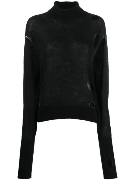 MM6 Maison Margiela джемпер с высоким воротником, черный