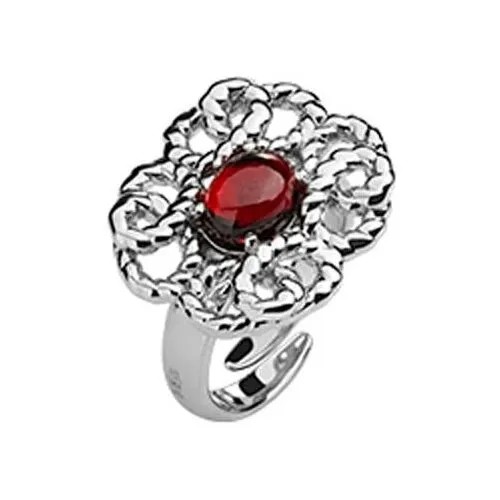 Кольцо Algenda, серебро, 925 проба, гранат, размер 18.5
