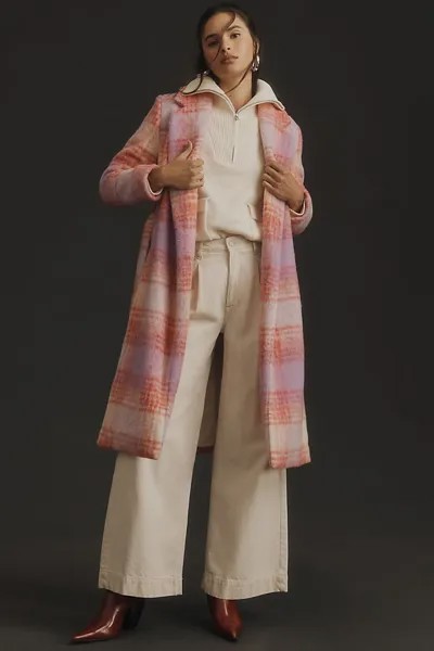 Пальто Hutch в клетку с завязками на талии, цвет lavender plaid