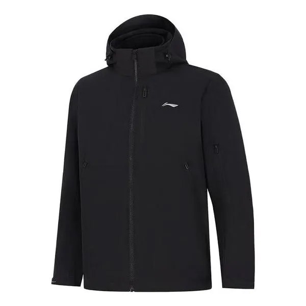Куртка с логотипом 3 в 1 из флиса с капюшоном Li-Ning, черный