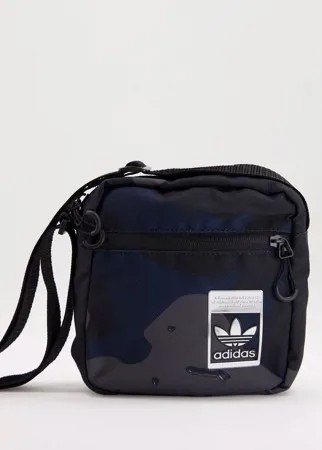 Черная фестивальная сумка через плечо с камуфляжным принтом adidas Originals-Черный цвет