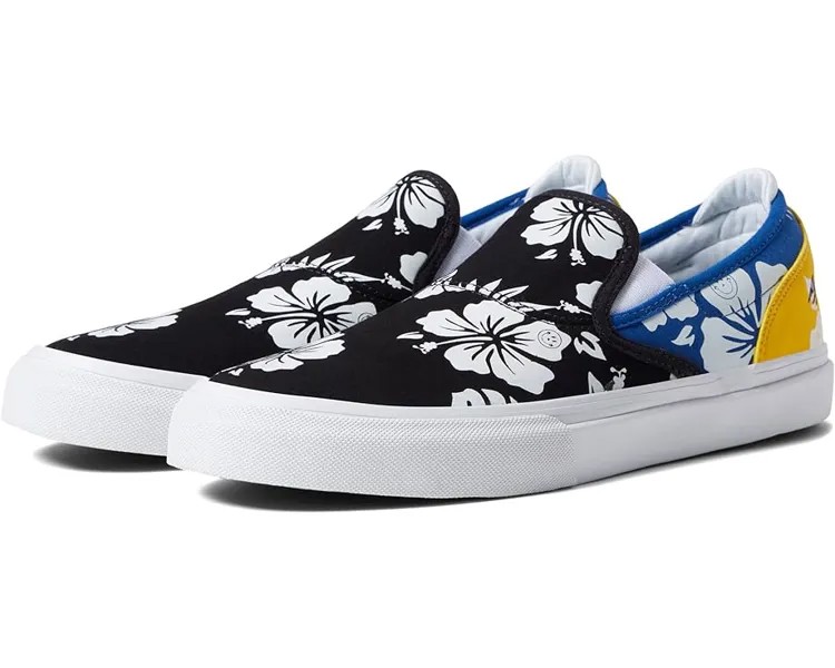 Кроссовки Emerica Wino G6 Slip-On, цвет Vegan Aloha Black/Royal/Gold