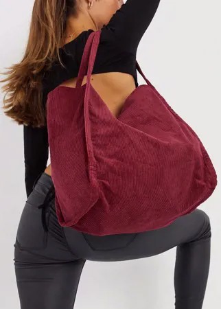 Бордовая сумка-шопер ASOS DESIGN-Красный