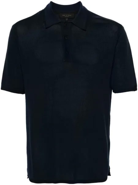 Rag & bone трикотажная рубашка поло Harvey, синий
