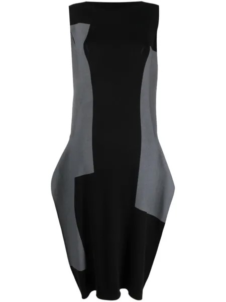 Issey Miyake Rectilinear Ap midi dress, черный