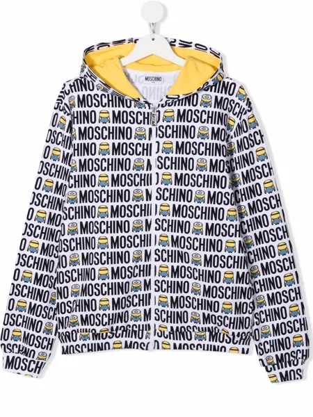 Moschino Kids куртка Minion с капюшоном и логотипом