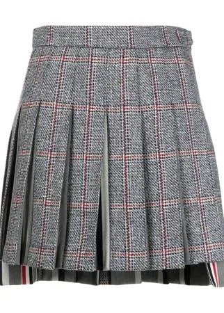 Thom Browne плиссированная мини-юбка с асимметричным подолом