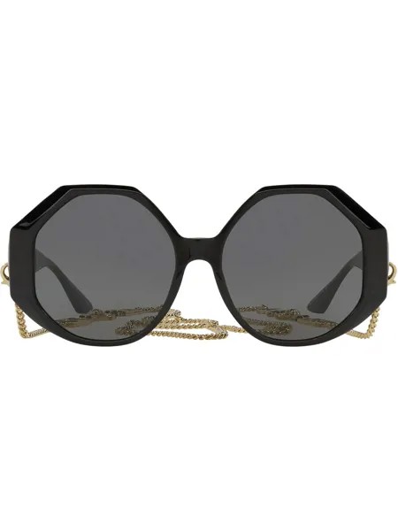 Versace Eyewear солнцезащитные очки в геометричной оправе