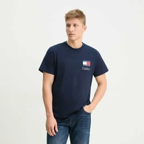 Футболка Tommy Jeans, размер S, темно-синий