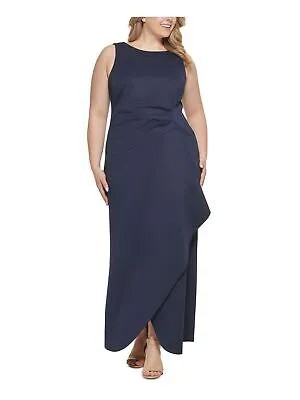 ELIZA J Женское темно-синее вечернее платье без рукавов с v-образным вырезом на спине и V-образным вырезом на спине плюс 14W