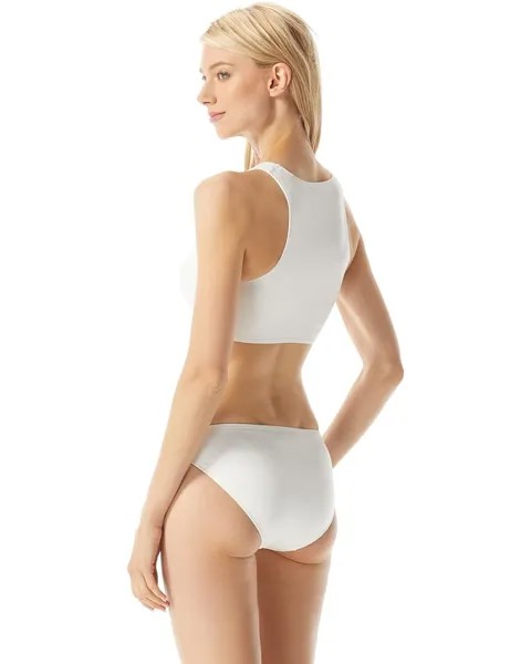 Топ бикини Michael Kors Essentials Solid Cropped Bikini Top, белый