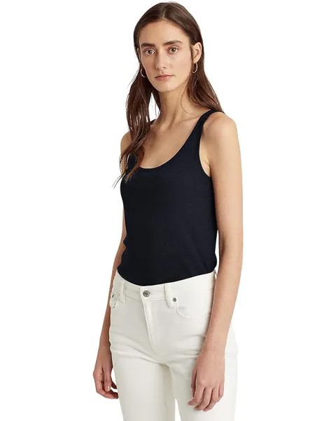Топ LAUREN Ralph Lauren Cotton-Blend Tank, цвет Lauren Navy