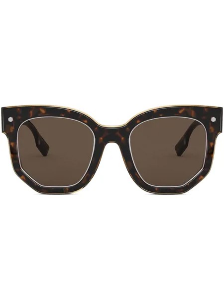 Burberry Eyewear солнцезащитные очки в геометричной оправе