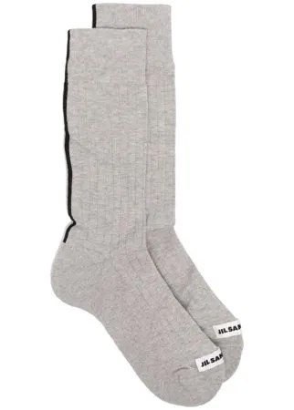 Jil Sander носки с логотипом и полосками