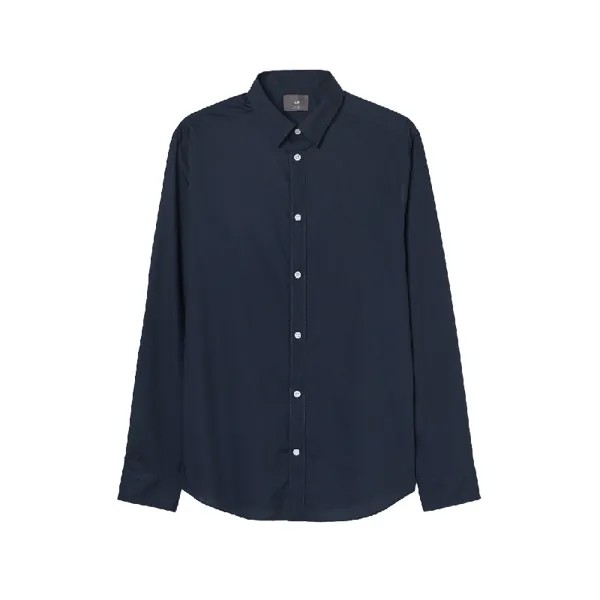 Рубашка H&M Slim Fit Easy-iron, темно-синий