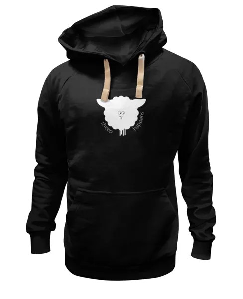 Худи Printio Round sheep black черное 2XL