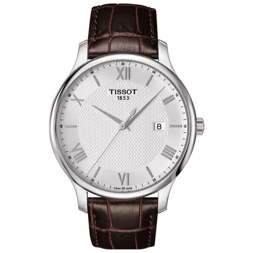 Наручные часы TISSOT T-Classic, белый, коричневый