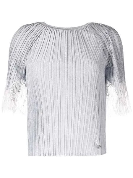 Chanel Pre-Owned блузка 2010-го года с эффектом металлик