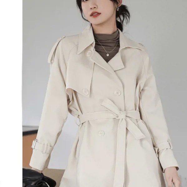 Маленькая короткая ветровка, Женская Осенняя куртка, новинка 2021, персиковая облегающая тонкая куртка средней длины в Корейском стиле