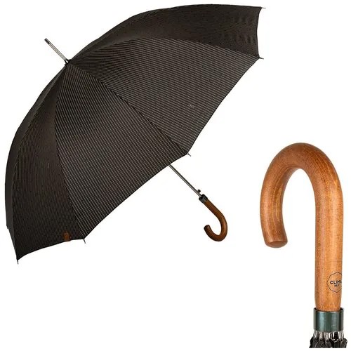 Зонт-трость M&P, полуавтомат, купол 115 см., 10 спиц, деревянная ручка, черный
