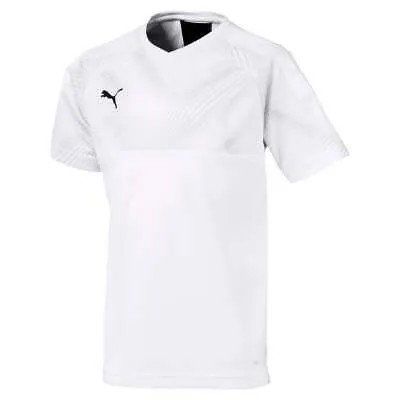 Футболка Puma Cup с V-образным вырезом и короткими рукавами для мальчиков, молодежная, белая 703774-04