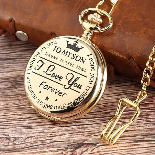 Мода Подарок Флип Кварцевые карманные часы Подарки для сына Дети Шея Ношение медальона Шарм Циферблат Подарки