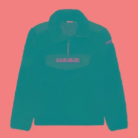 Мужская толстовка Napapijri Trentino Half Zip Fleece, цвет чёрный, размер S