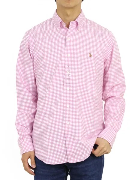 Polo Ralph Lauren LS Классическая рубашка Оксфорд с длинным рукавом в клетку Розовая клетка