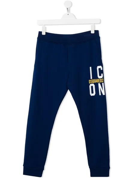 Dsquared2 Kids спортивные брюки с принтом Icon