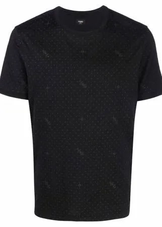 Fendi футболка в горох с логотипом FF