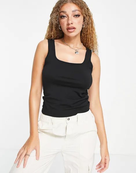 Черный жилет с вырезами спереди и сзади ASOS DESIGN Hourglass