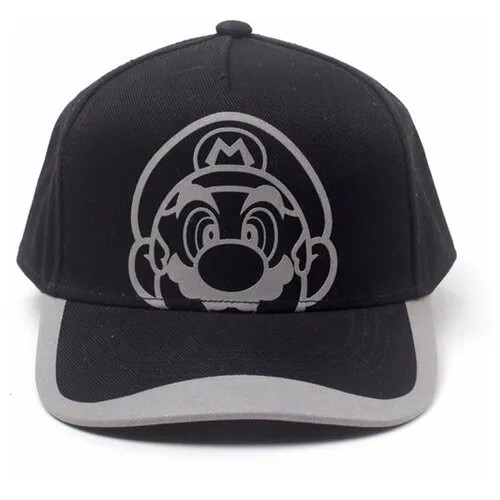 Кепка Difuzed Super Mario Reflective Print Curved Bill, размер OneSize, серый, мультиколор