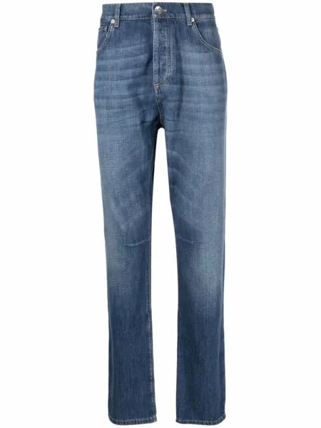 Brunello Cucinelli прямые джинсы, синий