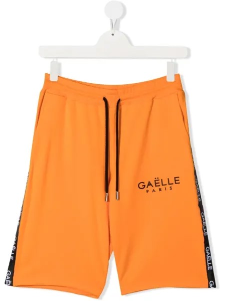 Gaelle Paris Kids шорты с логотипом на лампасах