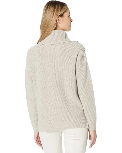 Свитер Madewell Button-Shoulder Turtleneck Sweater, цвет Heather Mist